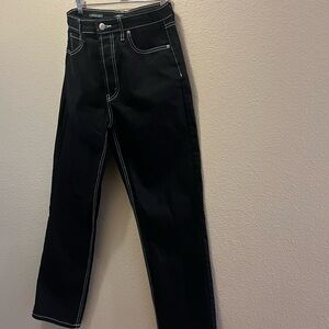 Wild Fable Black Jeans with White Stitching